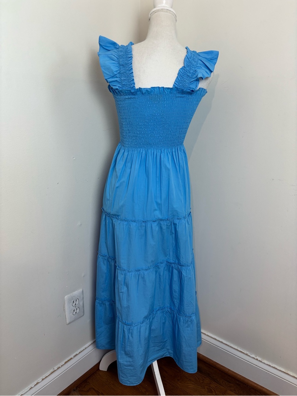 Quince 100% Organic Cotton Poplin Midi Dress In Cornflower Blue Size Small NWT - Picture 6 of 14